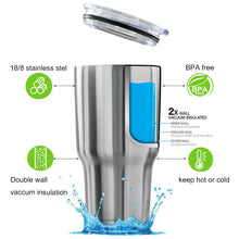 Load image into Gallery viewer, Black Stainless Steel Tumbler