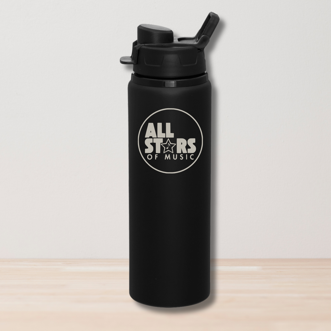 All Stars of Music Black Stainless Steel Thermos
