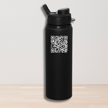 Load image into Gallery viewer, SHIP TO HOME: Conquest Drum &amp; Bugle Corps Logo Black Stainless Steel Water Bottle
