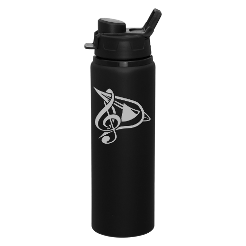 BULK: Davison HS Instrumental Music Black Stainless Steel Thermos